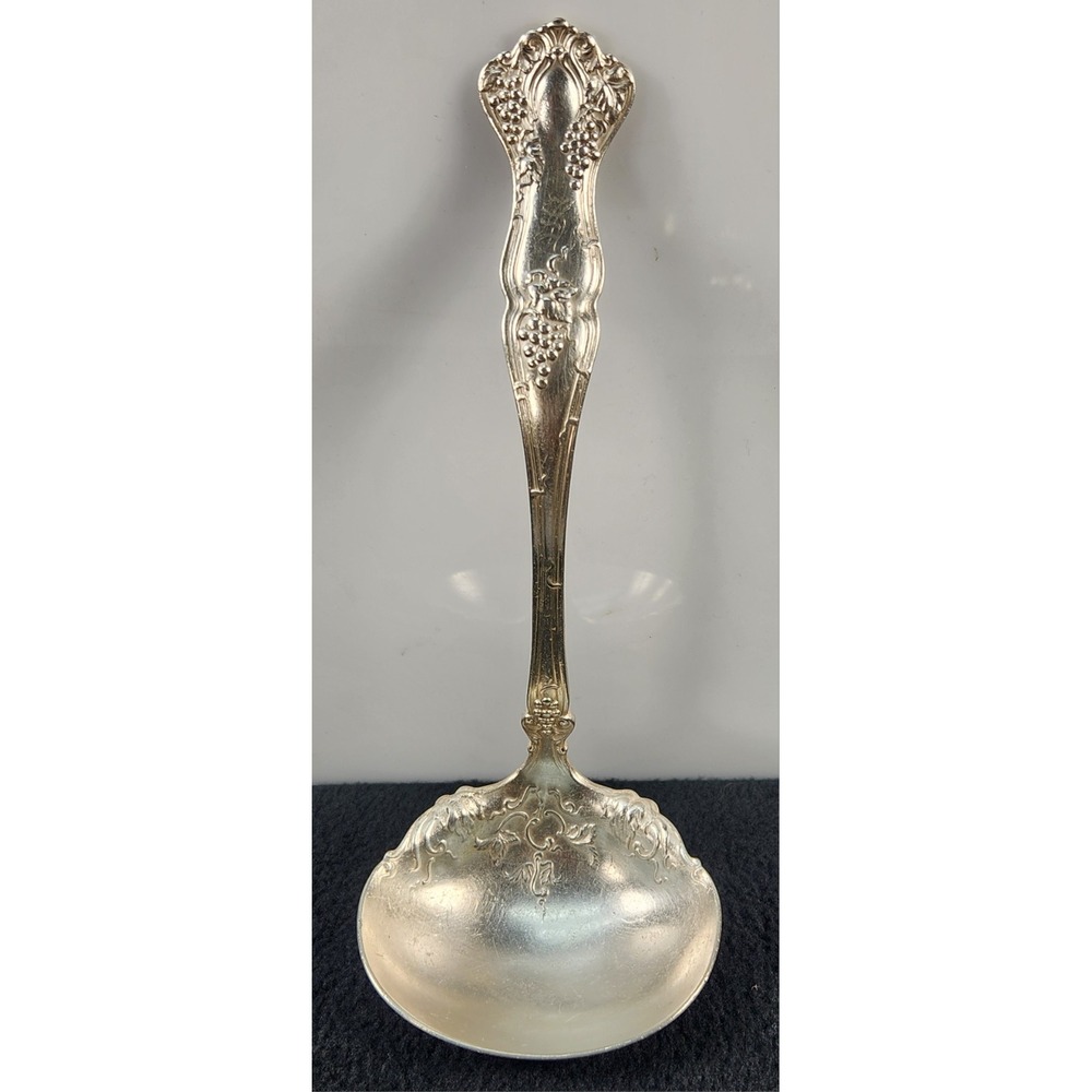1847 Roger Bros Silverplate  Gravy Ladle With Grape Vines Pattern